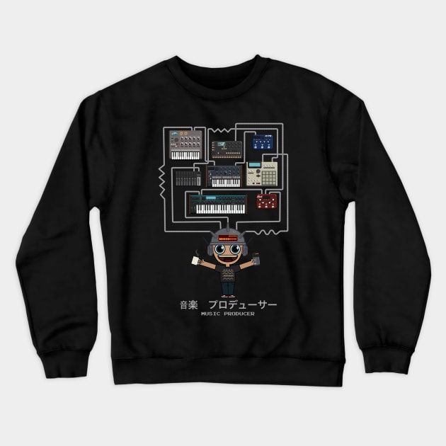 Music Producer and Electronic Musician Crewneck Sweatshirt by Mewzeek_T